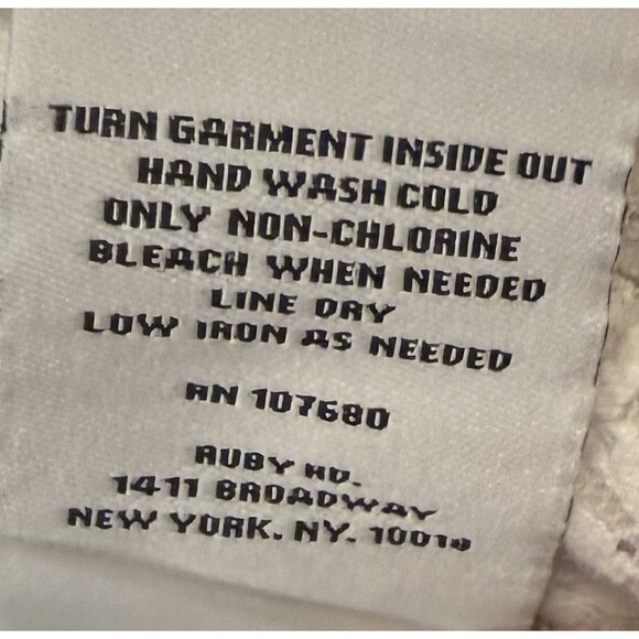 Ruby Rd. Women’s 10 White Lace Zip Jacket Sheer Long Sleeve Drawstring Hem Boho - Picture 11 of 11